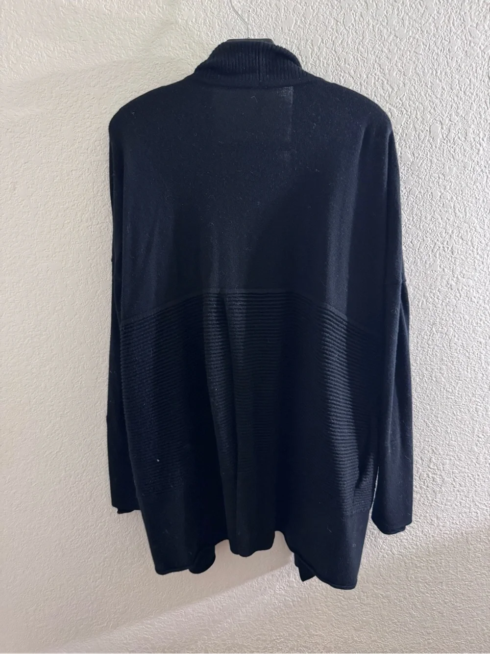 Lululemon Sit in Lori’s Wrap II Black Merino Wool Cardigan Sweater